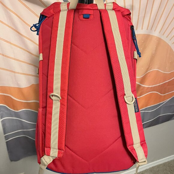 JANSPORT Red SCHOOL/HIKING/TRAVEL BACKPACK/20" LAPTOP SLEEVE Javelina - Picture 2 of 4